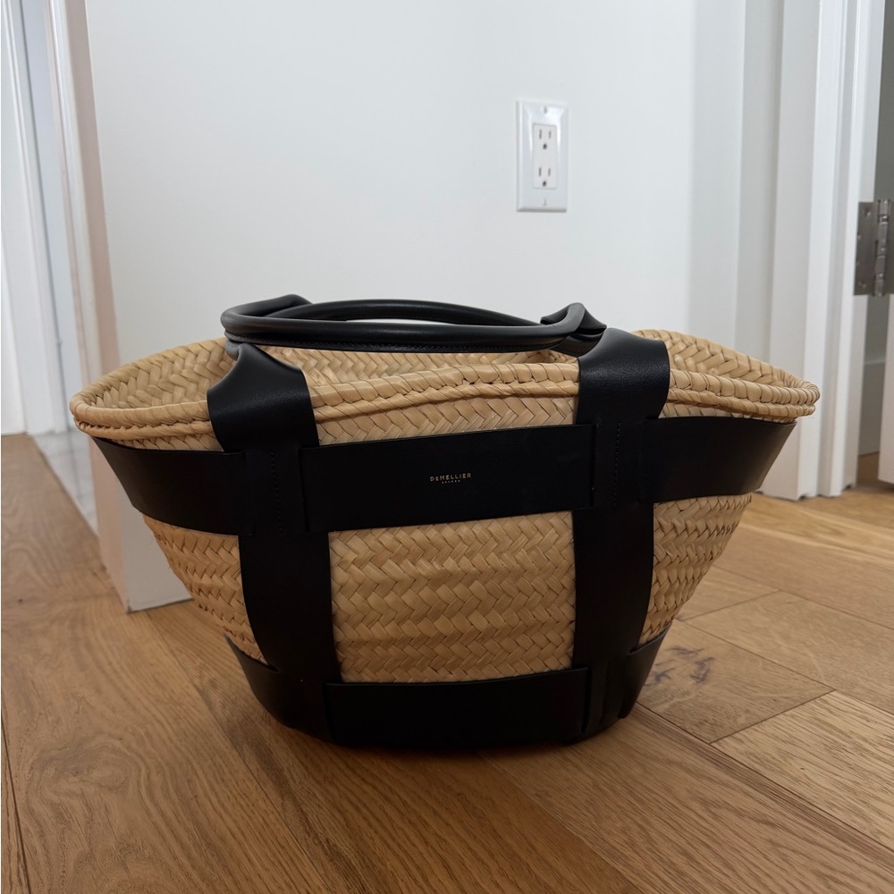DeMellier Santorini Raffia Tote Bag - Picture 5 of 6